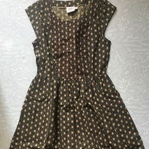 Black and Gold Embroidered Mata Traders Dress